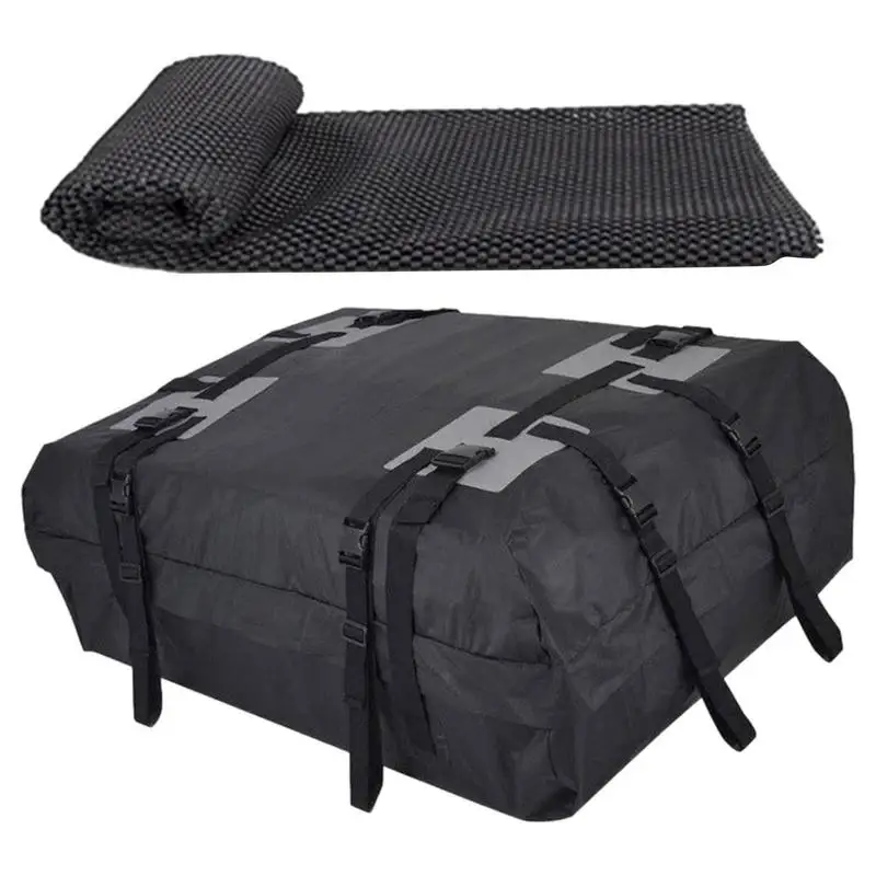 

Cargo Bag Rooftop 15 Cubic Feet Car Cargo Roof Bag In Foldable Design 600D Oxford Cloth Roof Rack Cargo Carrier For Any Car