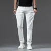 Summer New Jeans Cotton Off-white Men's Brand Clothing Stretch Straight Business Fashion Denim Long Pants Classic Style Male 2