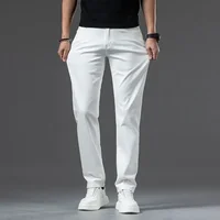 Summer New Jeans Cotton Off-white Men's Brand Clothing Stretch Straight Business Fashion Denim Long Pants Classic Style Male 2