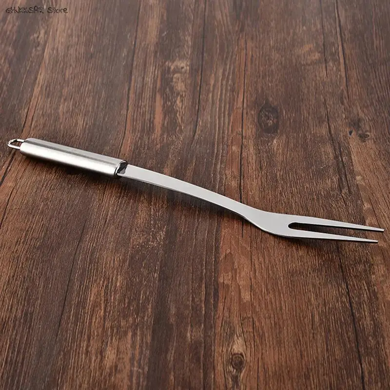 Barbecue Skewers Barbecue Tools Steel Stainless Forks Bbq Serving Grill Roasting Grilling Carving Cooking Fruit Clamp Sticks Steak Picnic