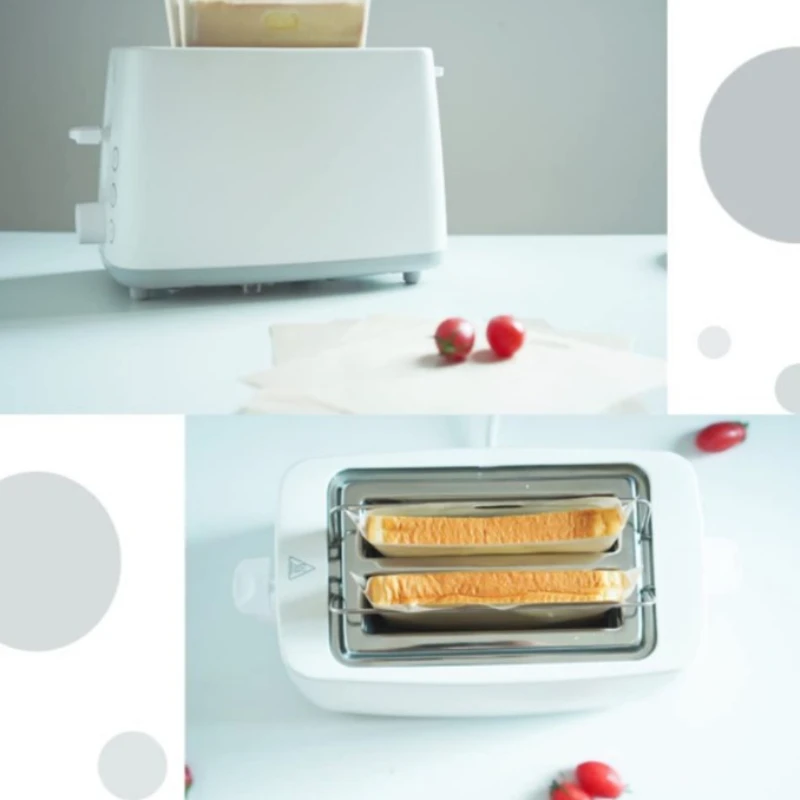 5 Pcs/set Reusable Toaster Bag Sandwich Bags Fiberglass Toast Microwave Heating Non Stick Bread Bag bakery accessories