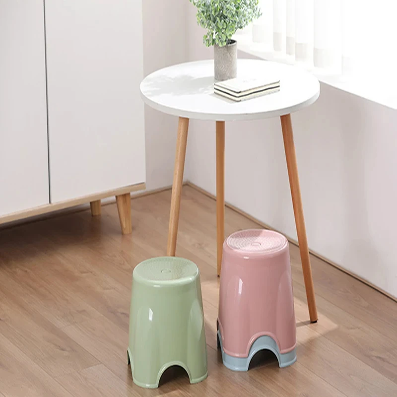 

0761 Modern Family Living Room Fashion Round Small Stool Children's Bathroom Plastic Stools Thickened Changing Shoes Stool