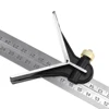 3 In 1 Square Angle Ruler Set Engineer Adjustable Combination Spirit Level Ruler Combination Protractor Measuring Tool Set 300mm 6