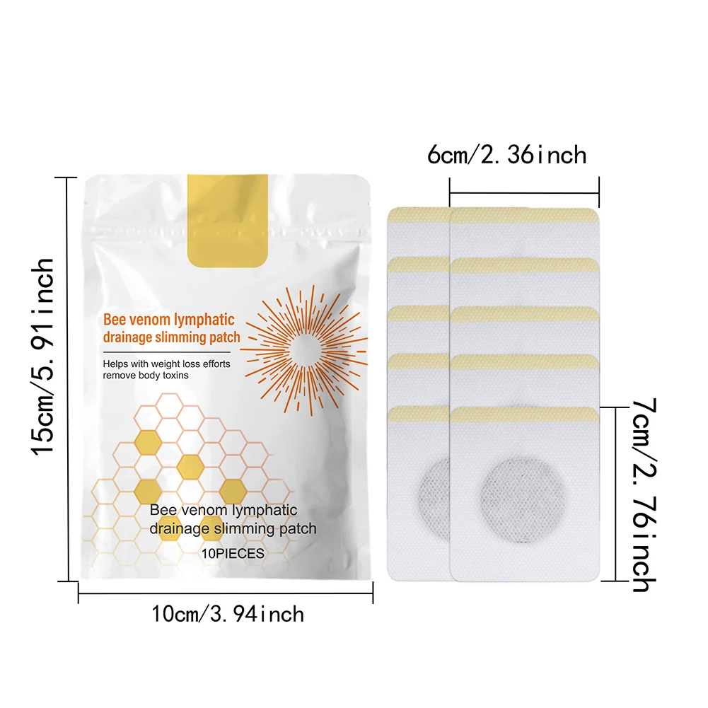 10Pcs/Bag Weight Loss Belly Slimming Patch Relieve Stress Lymphatic Drainage Patches Detox Abdominal Navel Sticker for Women Men