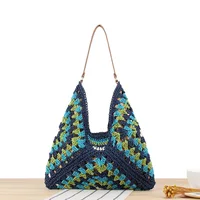 Summer Bohemian Braided Handbag Casual Tote Hollow Straw Beach Bag Woven Shoulder Bag Raffia Rattan Shopping Travel Bag 1