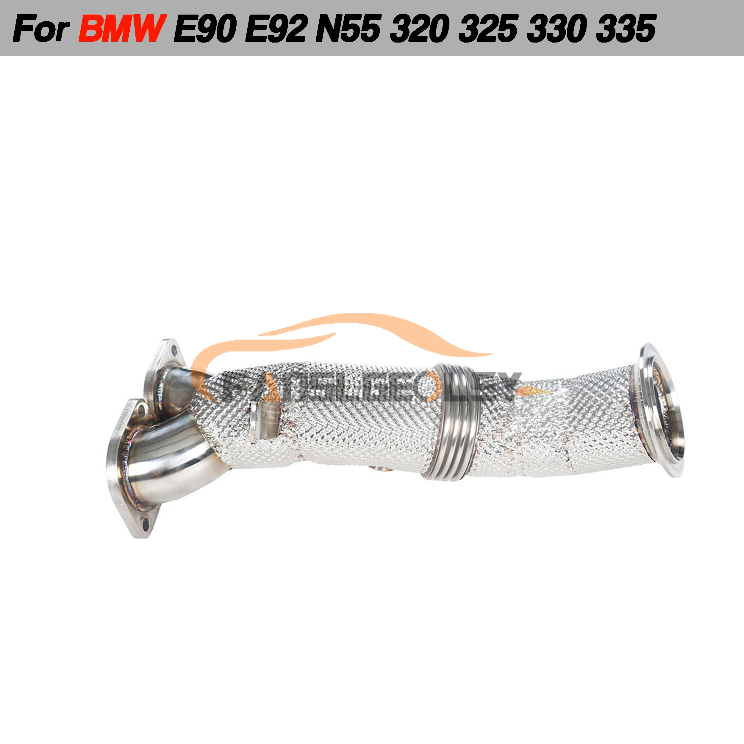 Per Bmw E90 E92 N55 Collettore Downpipe In Acciaio Prestazioni Sistema Di Scarico Collettori Convertitori Catalitici