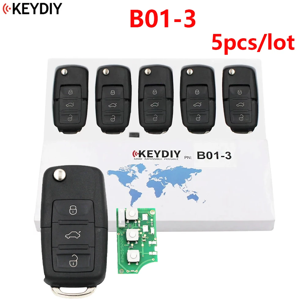 

Универсальный пульт дистанционного управления KEYDIY B series B01-3 3 button для KD900 URG200 KD-X2 mini KD для создания нового пульта дистанционного управления 5 шт./лот