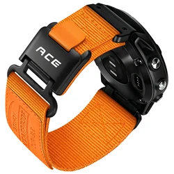 Durable Nylon Watch Strap - Universal Fit, 26mm/22mm, Multiple Styles - 26mm (Orange)