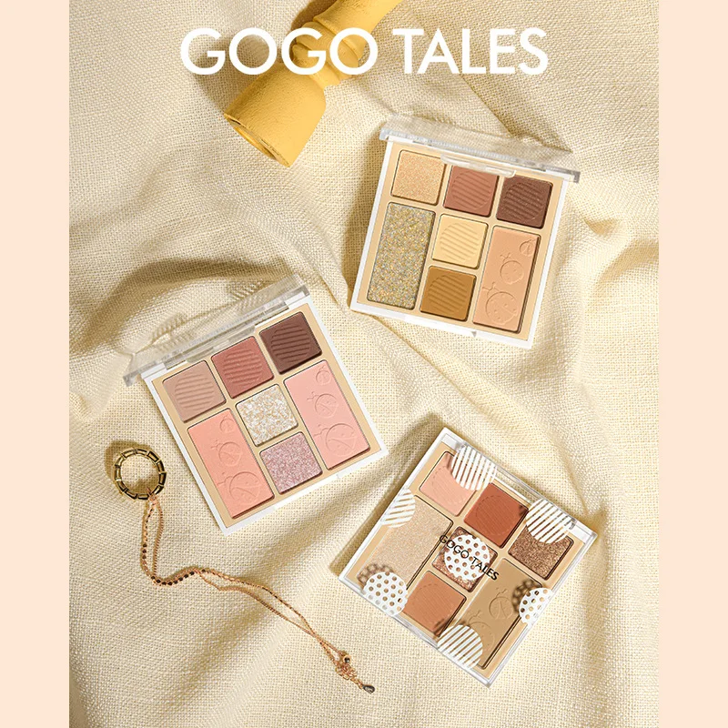 

Gogotales Bubble Dot Eyeshadow Palette Matte Pearlescent Earth Color Milk Tea