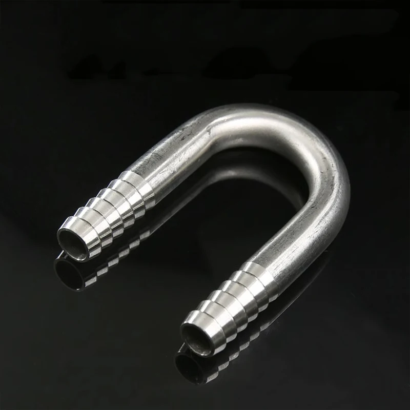 Hose Pipe Fitting 6 8 10 12 16 20 25mm Hose Barb 304 Stainless Steel U shaped Elbow Hosetail 1 PC