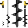 Auger Drill Bit For Planting Set Garden Spiral Hole Drill And Bulb Planter Tool Bedding Plants, Umbrella Holes 3/8 Inch Hex Dril 1