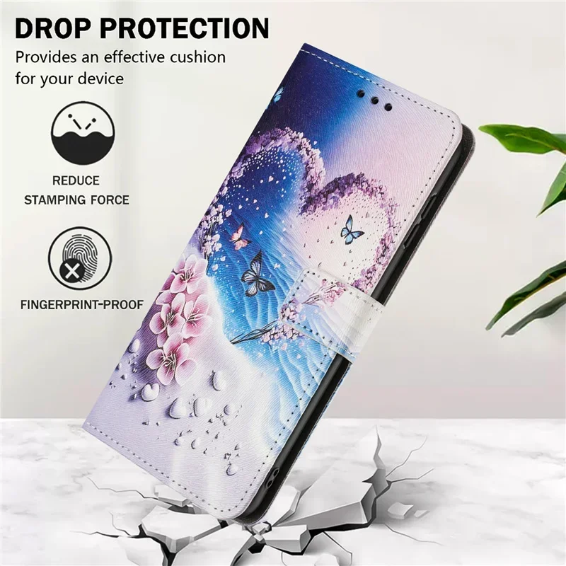 Leather Flip Wallet Book Cover - Protective Phone Case with Card Slots and Magnetic Closure