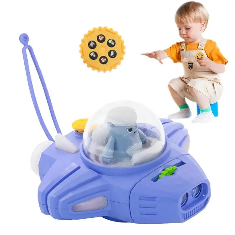 

Projector Torch Torch Projector Flashlight Cartoon Spaceship Shape Projector Toys For Girls Boys Cognition Bedtime Education