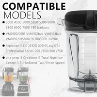 64 Oz Low-short Modern Design Mixer Pitcher Replacement 5000 5200 6300 7500 Pro750 Container/cup Suitable for C/G Series Mixer 6