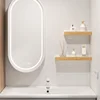 Solid Wood Storage Rack Bathroom No Drilling Washbasin Cosmetics Storage Rack Living Room Wall Mounted Decorative Rack Tray 1