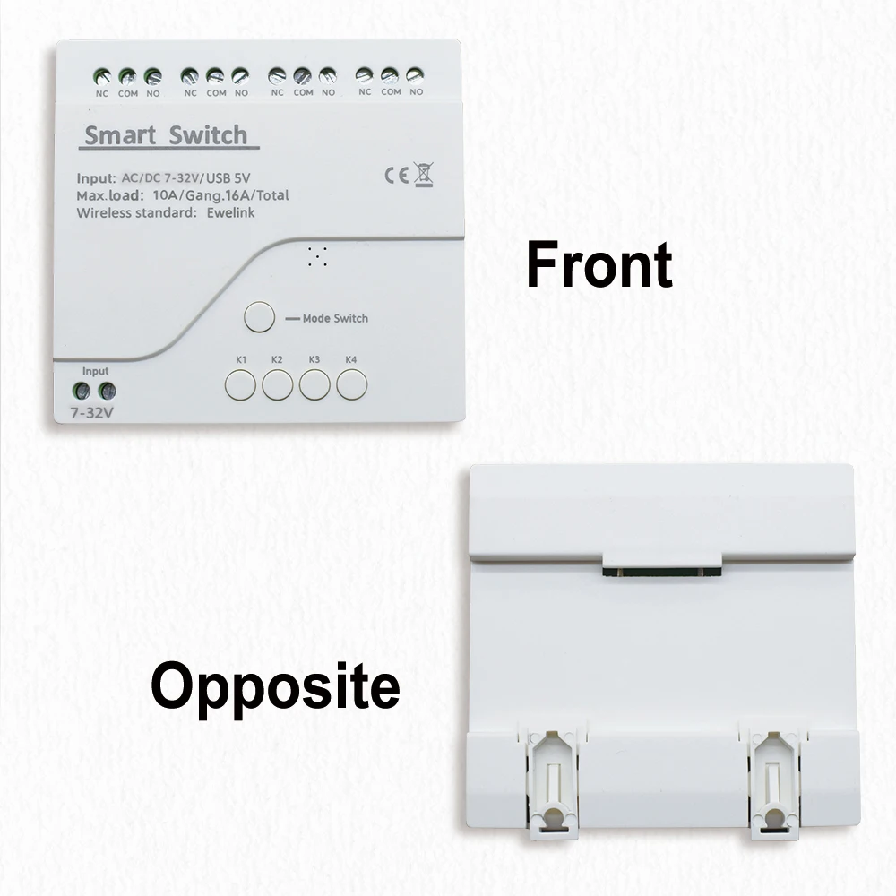 EweLink 4CH Smart Wifi Switch Module 12V 24V 7-32V 220V 85V-250V 10A 4 Channels Relay Work With Alexa Google Home