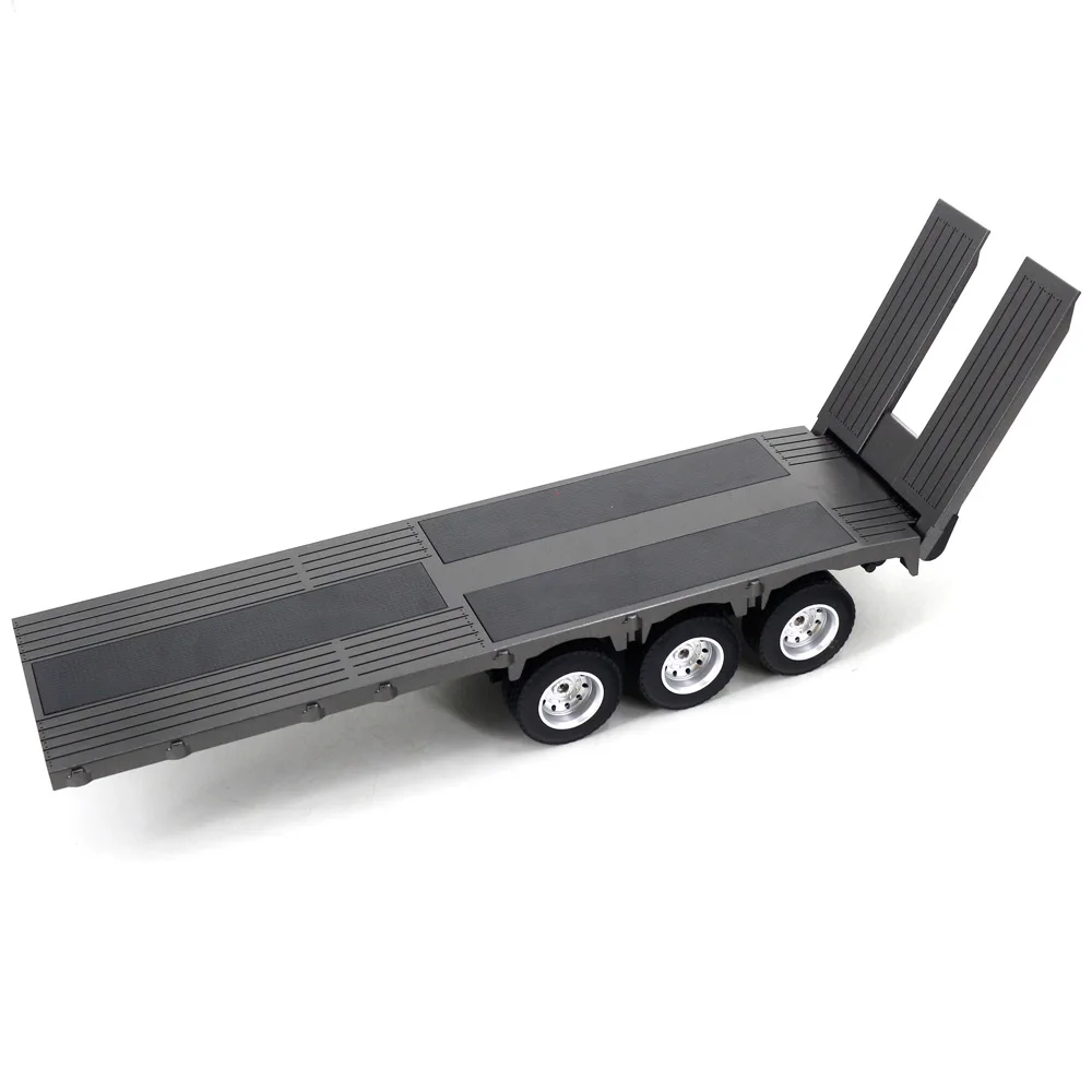 Huina 1318 New Gray And White Nine-channel Remote Control Flat Trailer 1:24 Simulation Engineering Car Children's Toy Gift 3