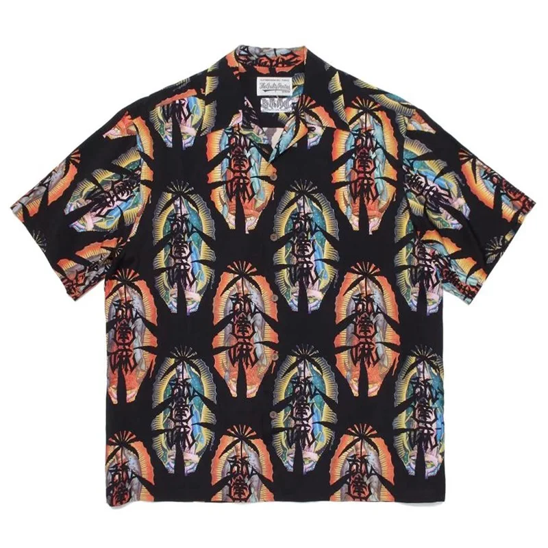 Fashion Trend WACKO MARIA Short Sleeve Shirt Vintage Casual Mens Womens Brand Hawaii WACKO MARIA Shirt Tops 3