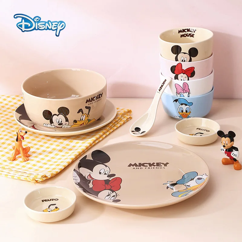 Disney Mickey Mouse Cartoon Soup Spoon Ceramics Food Short Handle