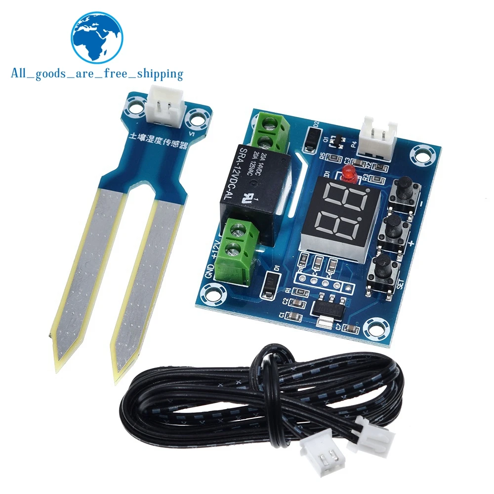 Humidity Controller Soil Sensor Module XH-M214 20-99%RH Automatic Control Irrigation Computer System Red Digital Display Module
