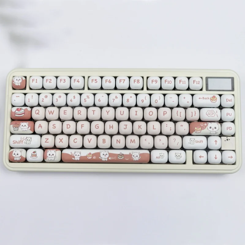 Kawaii Sweet Cat Dessert Mog Profile Keycaps (140 Keys)