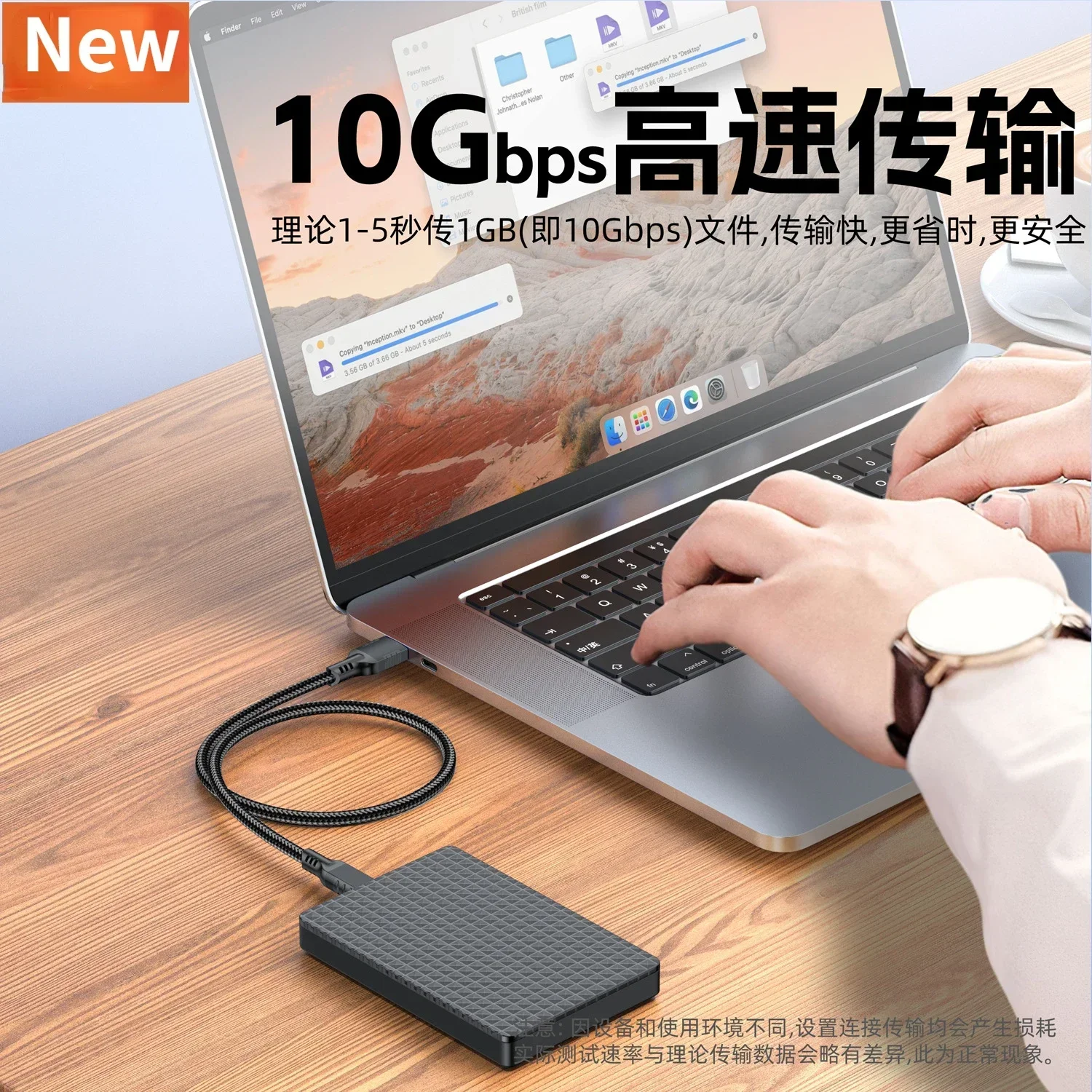 Short USB3.2 10Gbps Type C USB A to Type-C Data Transfer Cable SSD Hard Disk Cable PD 60W 3A Quick Charge 0.2m 0.5m 1m