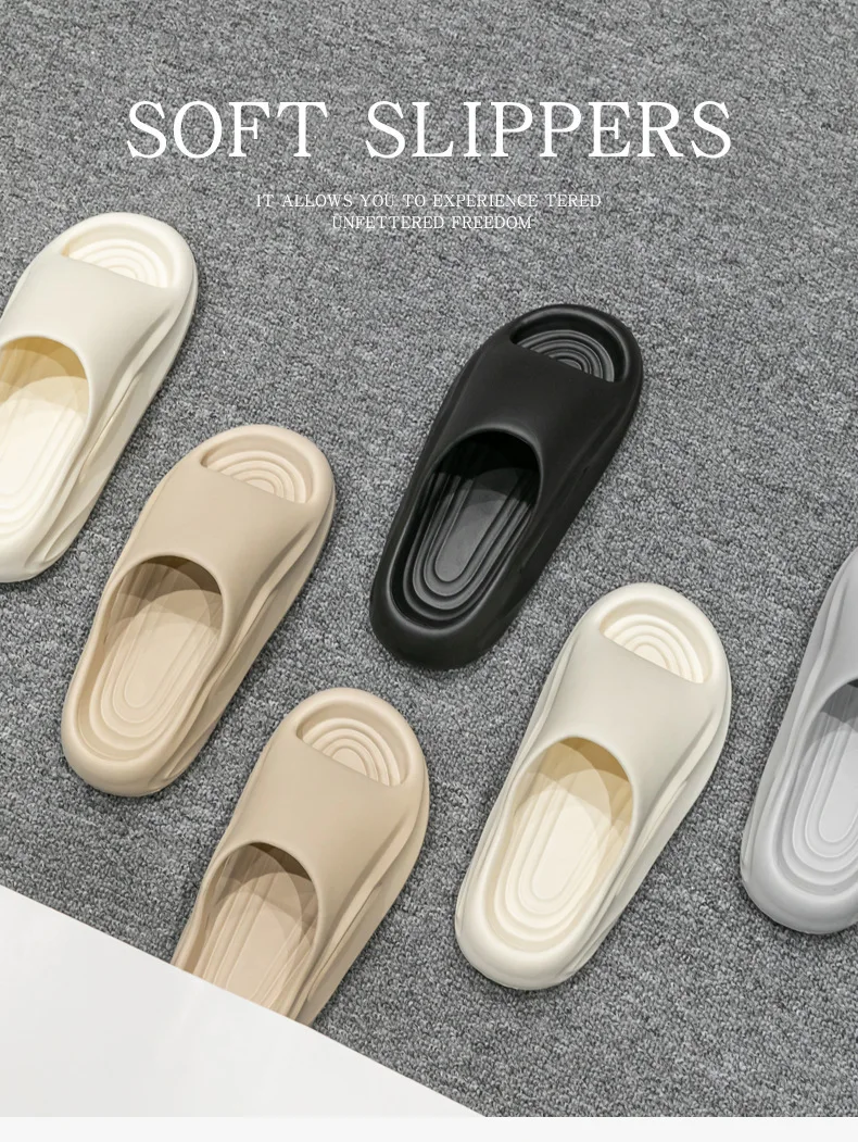 Shevalues Sommer-Sport-Hausschuhe für Damen, modisch, dicke Sohle, EVA-Strandschuhe, weiche Wolkenhaus-Sandalen, rutschfeste Badezimmer-Rutschen – Detail 11