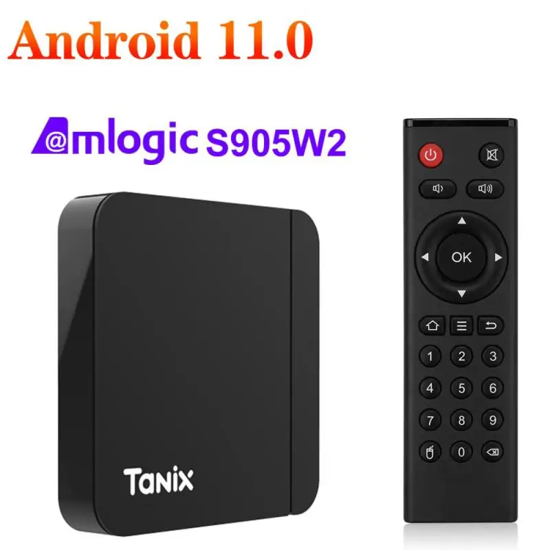 

Tanix W2 Smart TV Box Android 11 Amlogic S905W2 4GB 64GB 32G 2GB 16GB Support H.265 AV1 Dual Wifi Media Player Set Top Box