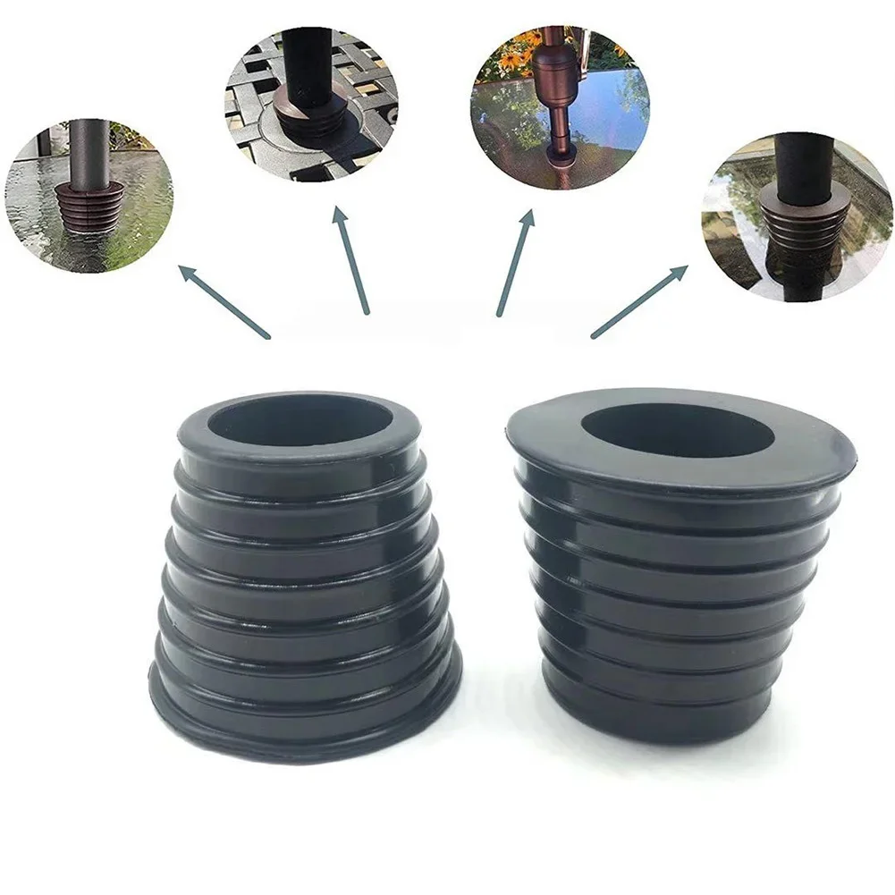 

4pcs Outdoor Patio Rubber Umbrella Cone Wedge And Table Hole Ring And Cap Set For Glass Or Acrylic Tables With 2 Inch Holes