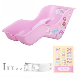 Baby Doll Bicycle Seat Carrier with Cute Petals Design - Comfortable Fit for Dolls and Stuffed Animals (Pink c)