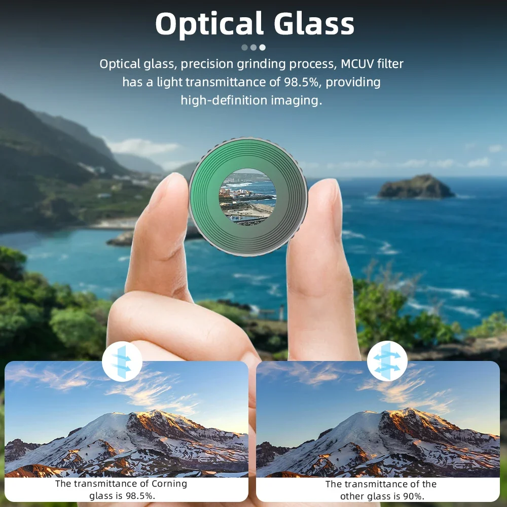 Lens Filter Set BRDRC Lens Filter Set for DJI Osmo Action 5 Pro/Action 4 Camera UV CPL ND8/16/32/64 Optical Glass Polarizer Filters Accessories lens filter set