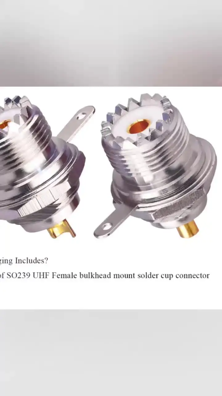 SO239 UHF Buchse 2 Stück - 4 Loch Panel Montage RF Koaxial