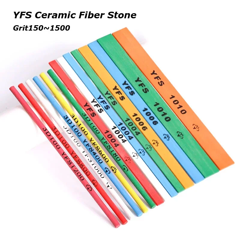 

1pcs Taiwan YFS Jade Ware Polishing Strip 1004 1006 1010 D3 Round Ceramic Fiber Stone for Metal Fine Polishing Grits150~1500