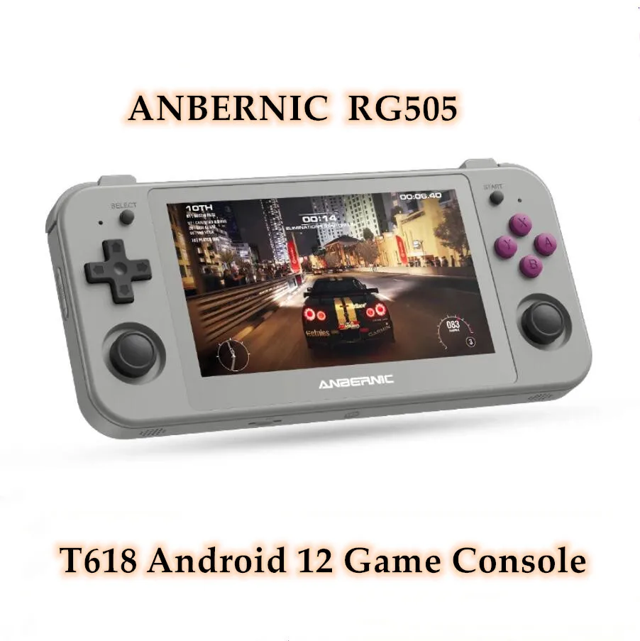 ANBERNIC-RG505ポータブルゲームコンソール,4.95インチのタッチスクリーン,T618,Android  12,レトロ,wifi,メディアプレーヤー,新しい