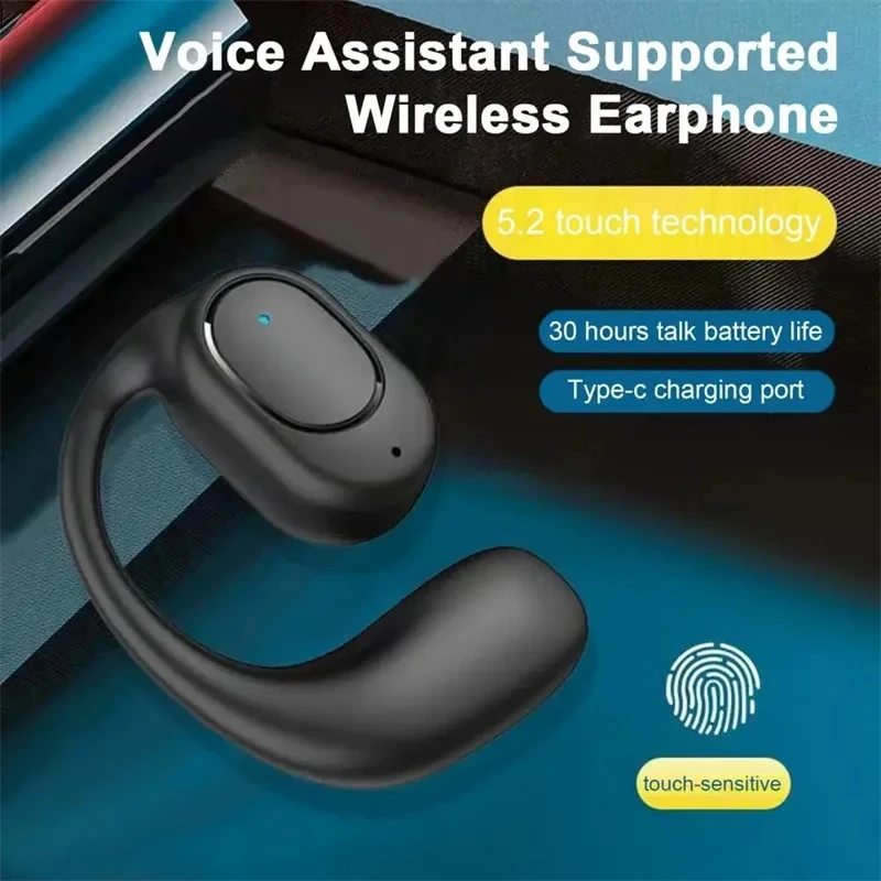 Wireless Headphones Bluetooth Headset With Microphone Bone Conduction Handsfree Noise Canceling Earphones For Driving Audifonos 2