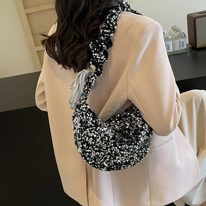 

Popular Bag 2024 One-shoulder Fashion Sequined Ladies Purses and Handbags Luxury Designer Handbag Shoulder Bag Women