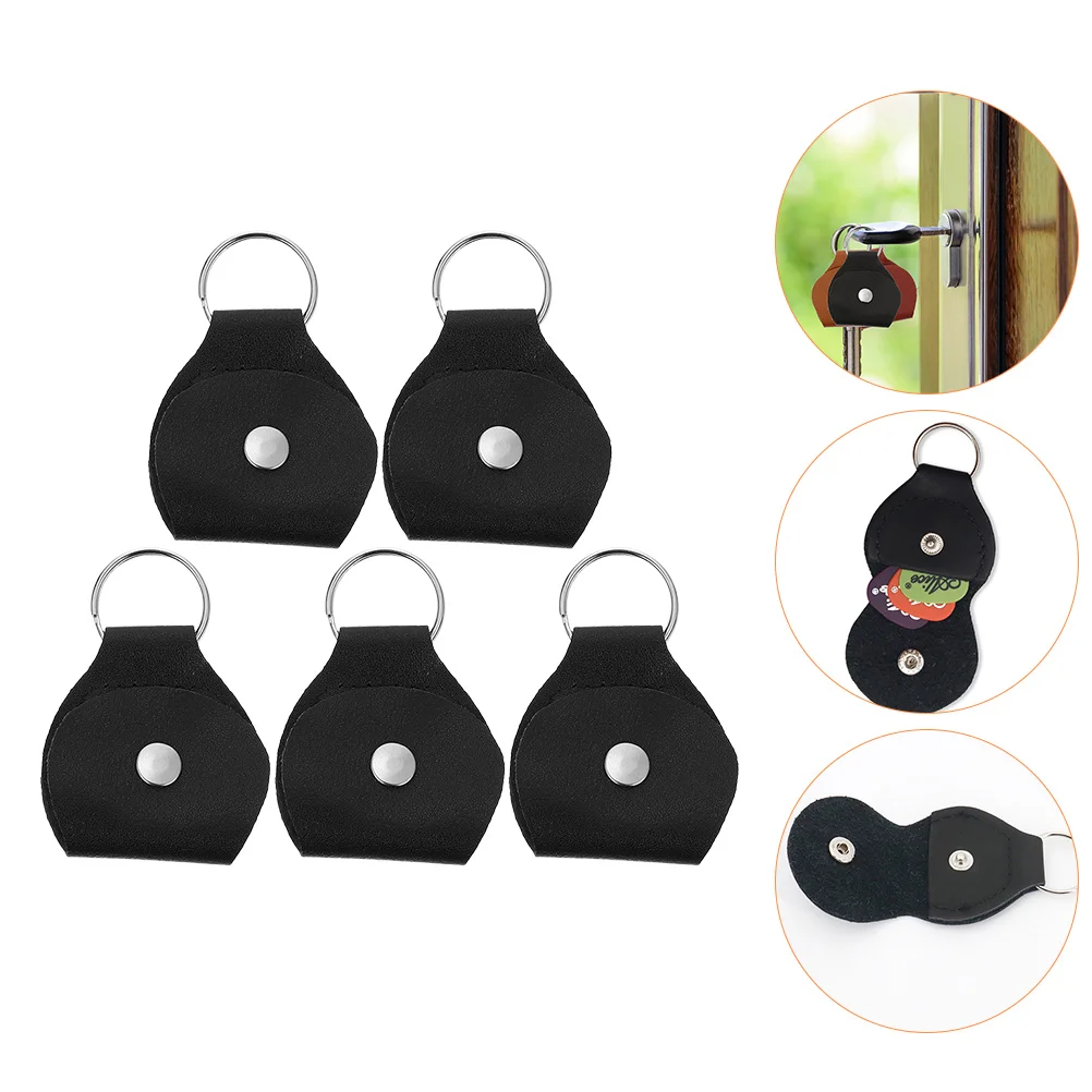 

PU Leather Guitar Picks Case Guitar Picks Holder Portable Guitar Pick Case With Key Ring Guitar Capo Plectrums Storage Box