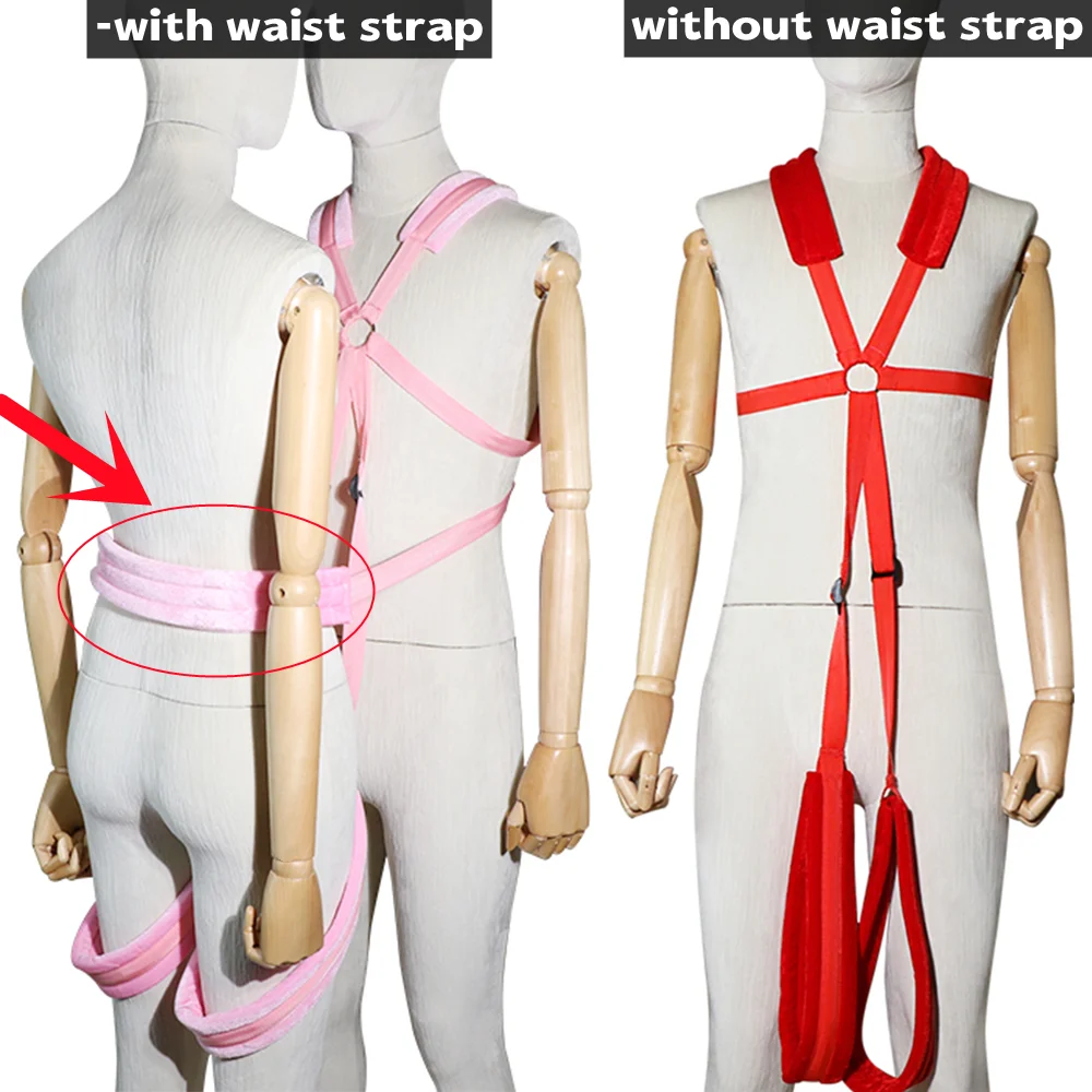 Adult Sex Toys Couples BDSM Bondage Love Slings Sex Swing Set Adjustable Straps Soft Plush Padding Mat Restraints Toys