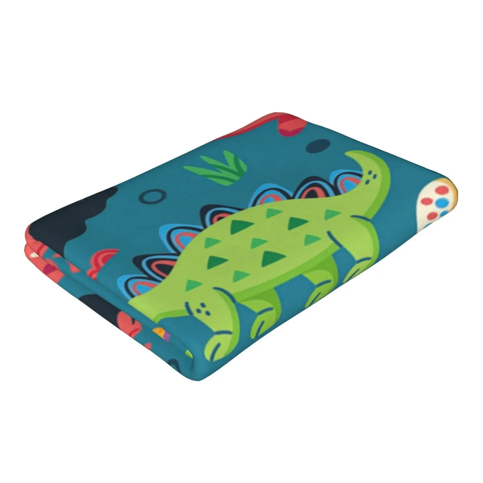 Oversized Round Beach Towel - Dinosaur Print, 60 Inch Microfiber, For Beach, Camping, Picnic, Yoga
