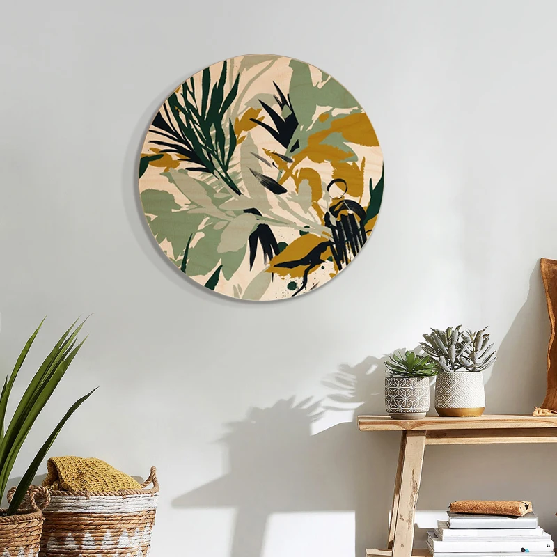 

Decorative painting of entrance entrance entrance, circular hand-painted sandstone hanging painting, high-end mural of bedroom