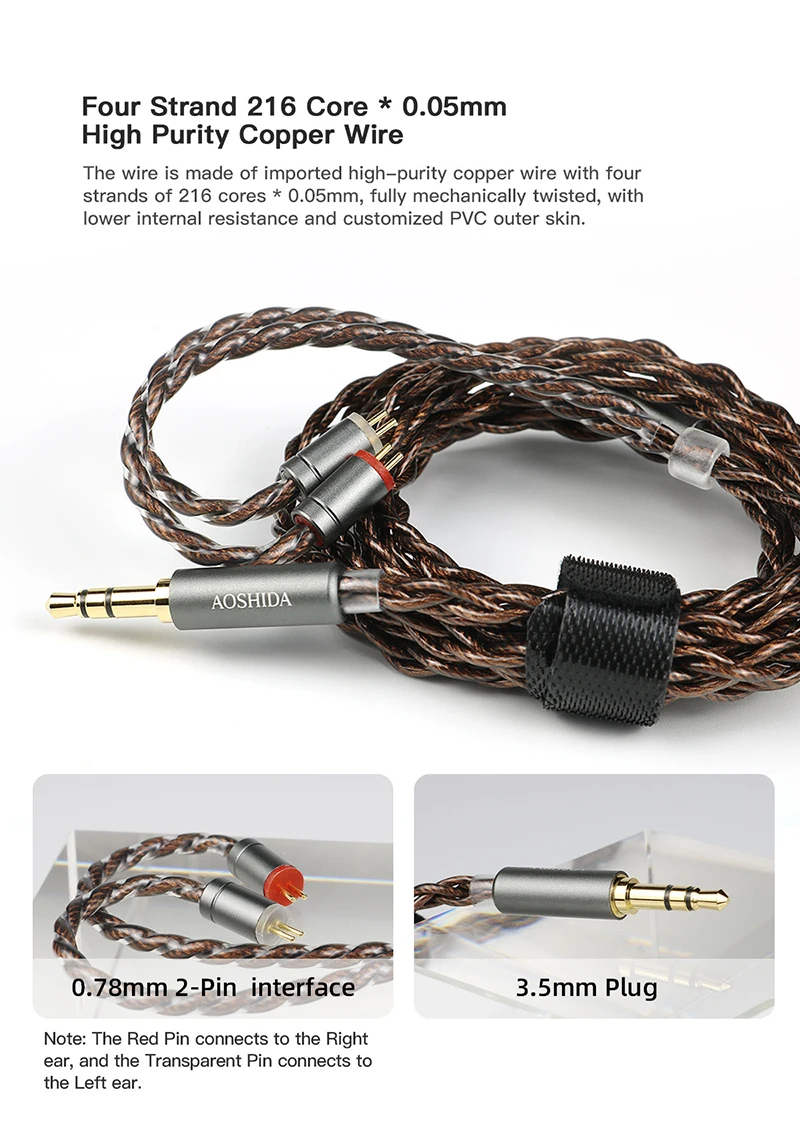AOSHIDA E20 fone de ouvido intra-auricular