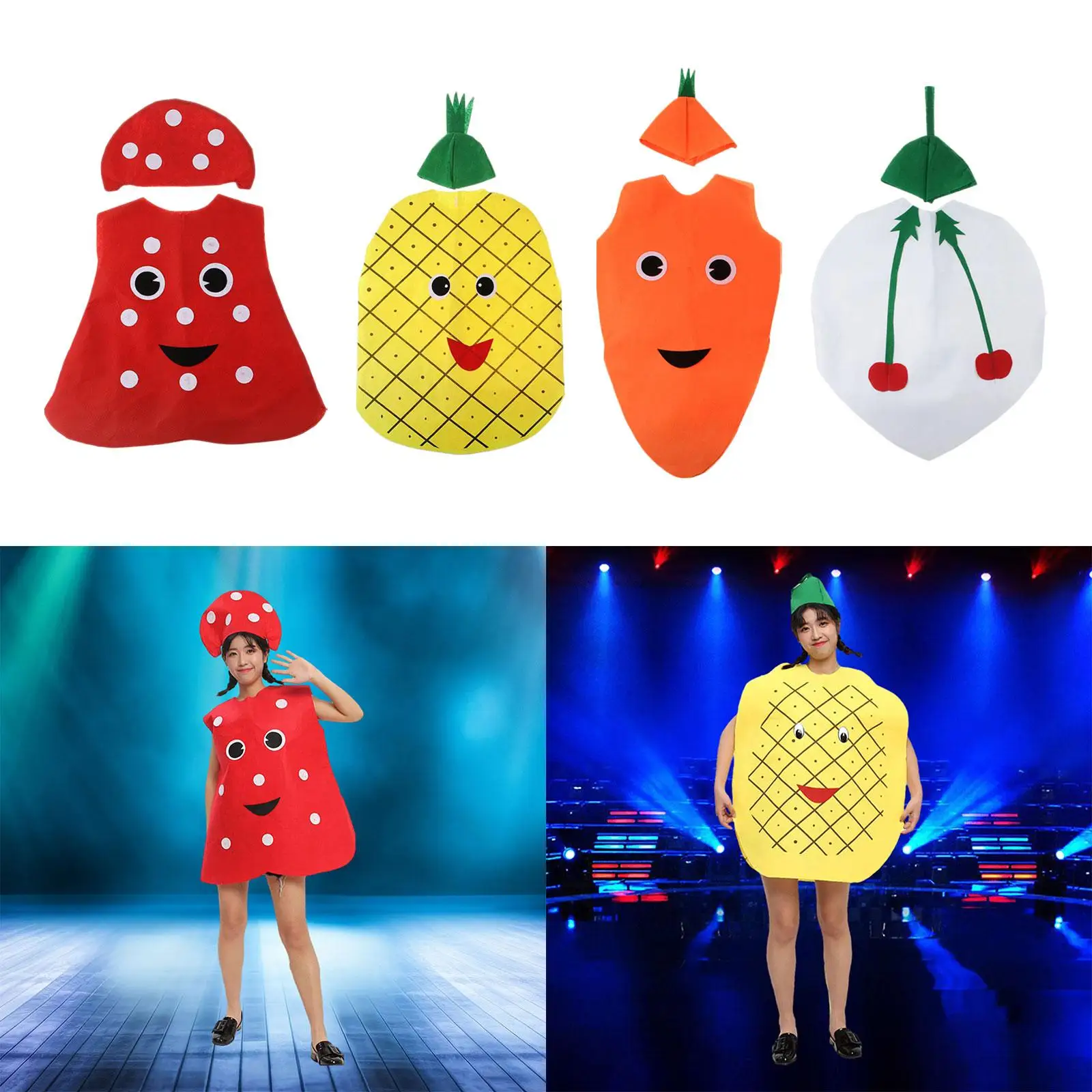 Adults Cosplay Costume Lightweight Cute Men Women Fancy Dress Outfit for Carnival Props Stage Performance Role Play Party