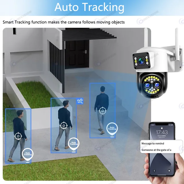12MP 11X PTZ Zoom 6K 12Million High-Definition Three lens Surveillance WIFI Monitor Voice Intercom Panoramic Night Vision Camera - Image 5