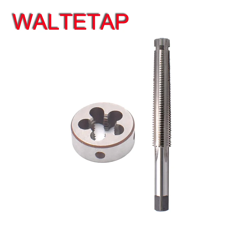 WALTETAP 오른쪽 사다리꼴 탭 및 다이 세트, TR 8, 10, 12, 14, 16, X1.5, X2, X3, X4 나사, T R 탭, 라운드 스레딩 다이, 1 세트