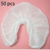 50 Pcs/pack Headrest Covers Fitted Disposable Massage Face Rest Cradle Covers White Color U-shaped Pillowcase Elastic Non-woven 1