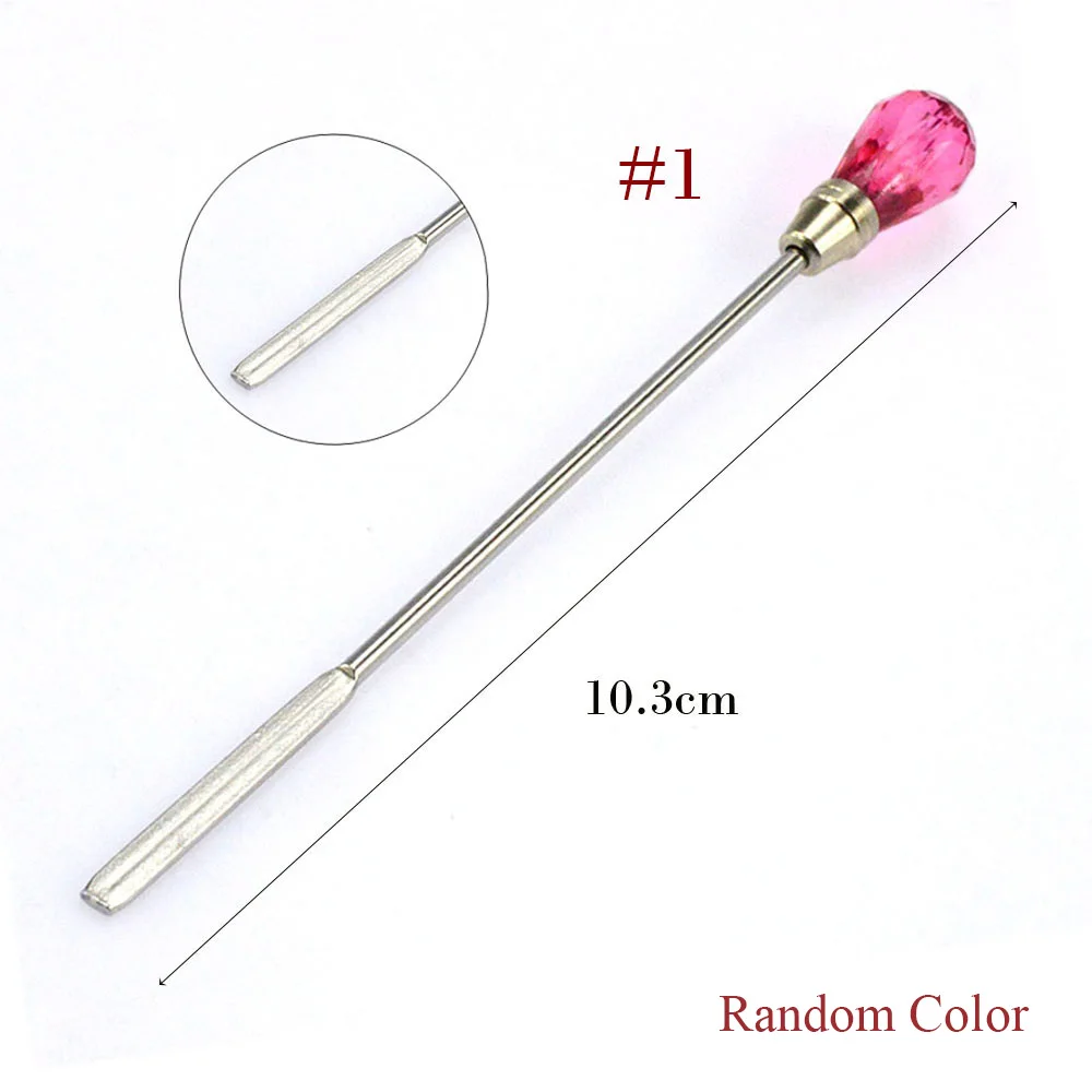 Nail Art Tool Stirring Rod Acrylic Powder Gel Polish Spoon Dotting Pen Manicure Glitter Decor 1pc