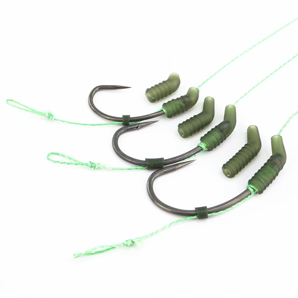 20pcs Carp Fishing Accessories Anti Tangle Sleeves Rubber Fish Hook Sleeves Aligner Fishing Terminal Tackle AH208 fishing accessories