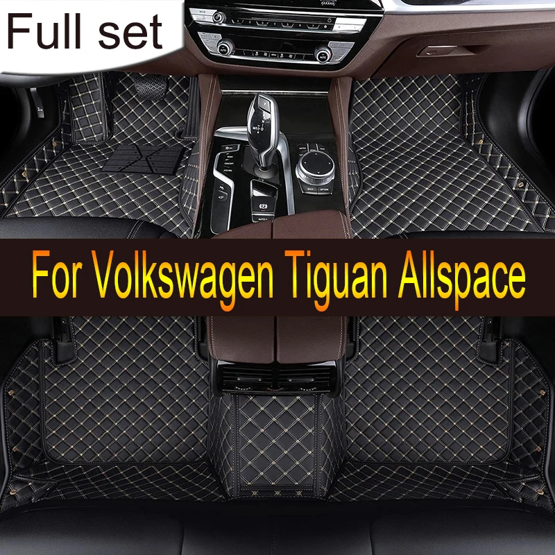 

Автомобильные коврики для Volkswagen Tiguan Allspace LWB 2017 ~ 2022, кожаные коврики на 7 мест, не для компьютера, под сиденьем водителя, автомобильные аксессуары