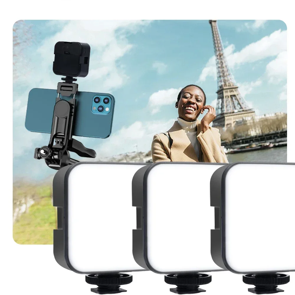 GoPro 휴대 전화 Selfie 라이브 스트리밍 램프 노트북 비디오 사진 Selfie 조명 액세서리에 대 한 6500K 미니 LED 채우기 빛