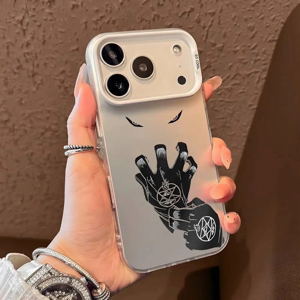 Multicolor Matte Laser Metallic Aurora Anime Phone Case